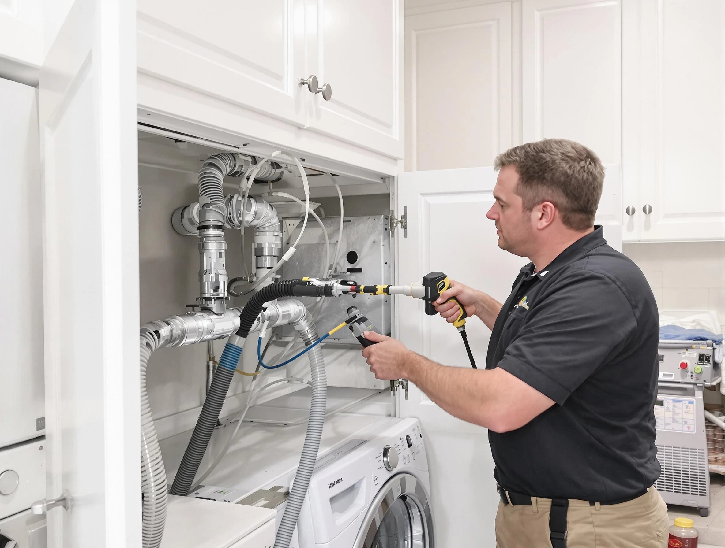 Irondale Dryer Vent Cleaning professional removing severe blockage from a clogged dryer vent in Irondale